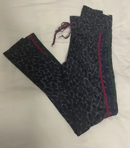 THE UPSIDE Snow Leopard Drawstring Leggings Small Black