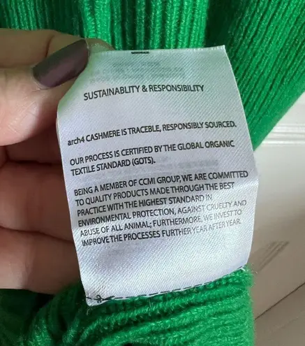 arch4 Cashmere Coco Midi Dress in Emerald Green XS