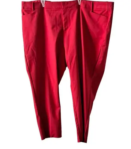 Eloquii NWT  Gena Fiit Kady Pant Red- Size 28