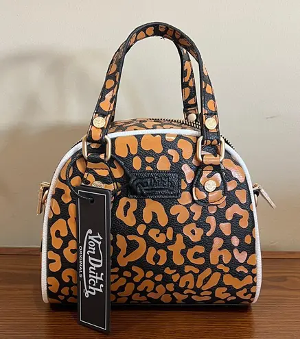 Von Dutch | Cheetah Bowling Bag w/ Matching Crossbody Strap