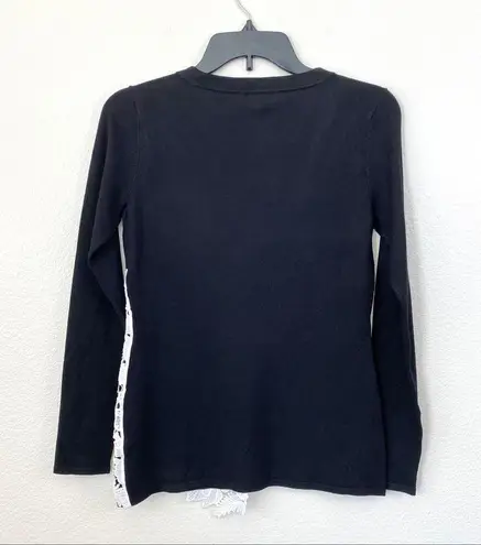 INC  Pullover Sweater Lace Hem Detail XS