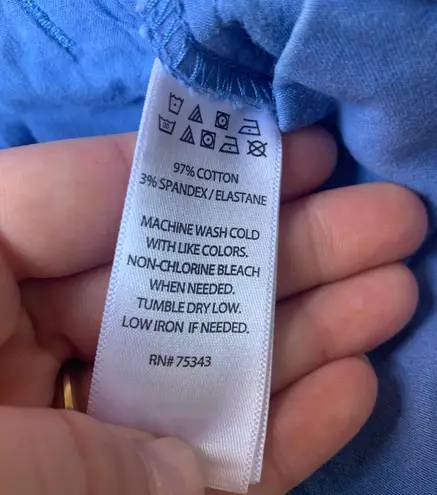 British Khaki Blue Twill Shorts