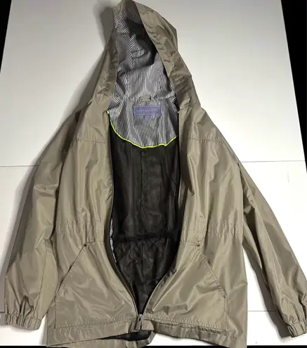 Laura Scott Women’s Hooded Windbreaker Jacket – Beige – Size S/P - Full Zip