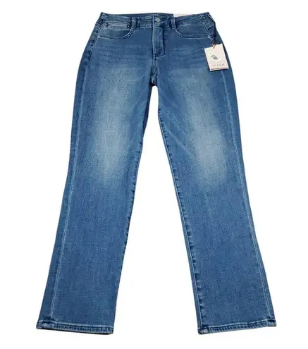 NYDJ High Rise Girlfriend Hollywood Jeans Blue Stunning Stretch Women's Size 2