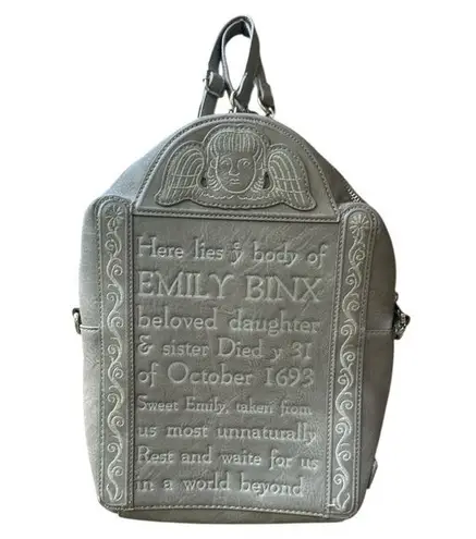 Lounge Fly Gray Backpack with Rounded Top and Embossed Design