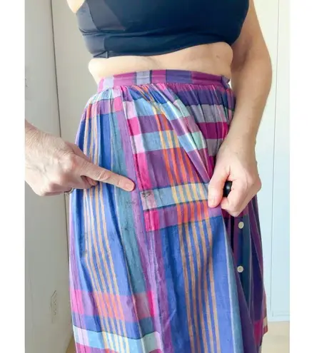 Madas' Plaid Vintage 80s Skirt Purple Summer Twee Prep Classic VacationVibes Size 6P