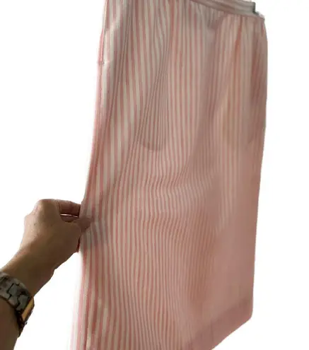 Pendleton  Vintage Silk Blend Pink & White Pinstripe Pencil Skirt size 6 S small