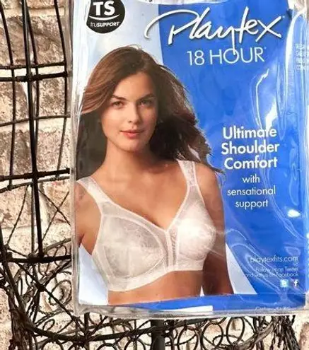 Playtex New 18 Hour Original Comfort Strap Wirefree Bra Sz 36C Floral La…