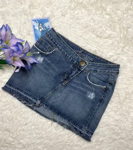 Bebe Y2k  jean denim mini skirt