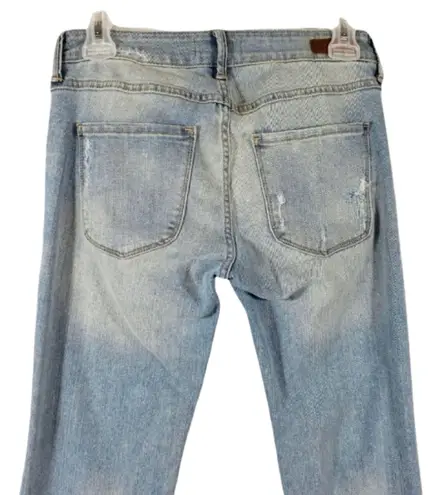 Just USA Light Blue Distressed Flared Leg High Rise Jeans Size 3 Junior.