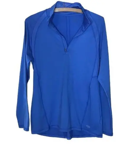 Champion  BLUE PULLOVER 1/4 ZIP TRACK SWEATER WOMENS SIZE SMALL RETAIL $45