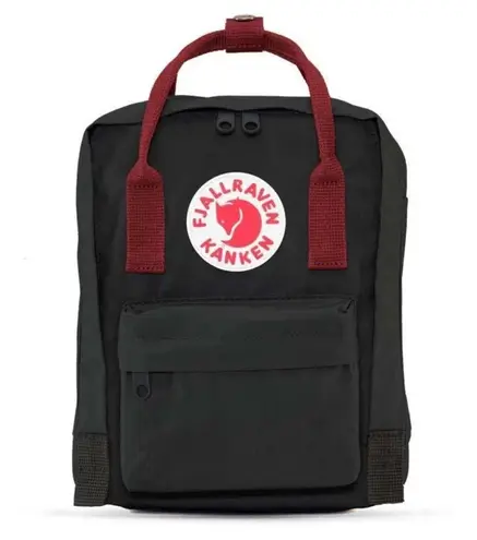 Fjallraven Kanken Black and Red Mini Unisex Backpack