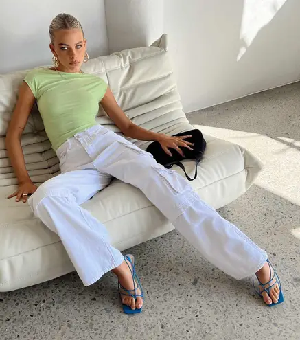 Princess Polly White Cargo Pants