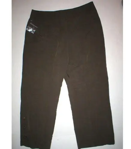 Coldwater Creek New NWT $129 Robert Kitchen Side Vent Pants Womens 6 Brown Crop