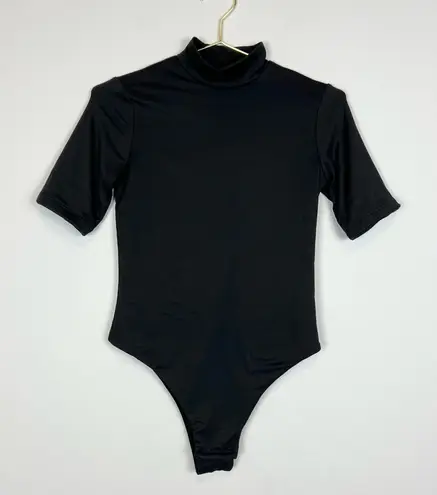 Bumpsuit The Ashley Black 1/2 Sleeve Mock Neck Maternity Bodysuit Size Small