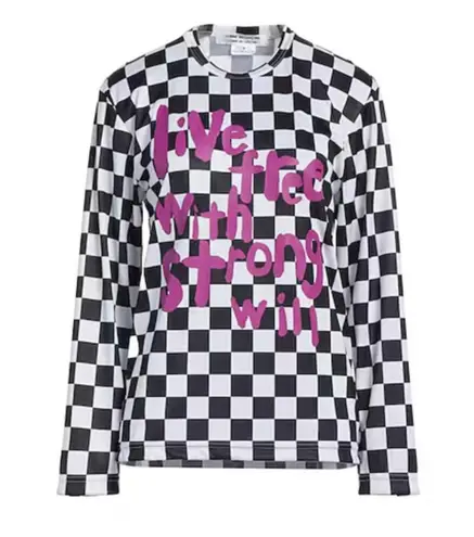 Comme Des Garçons Checked long sleeves Shirt White Size M