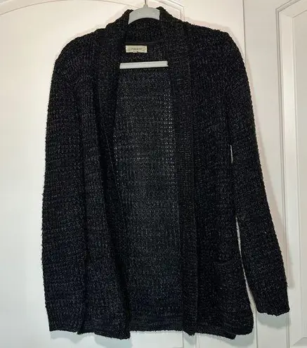 River Island  Knit Cardigan Black Cotton Blend Size: XXS