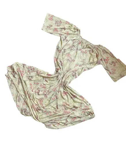 Vintage Mistee yellow floral Light Dress Size L