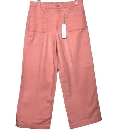 Sanctuary NWT  Pink Non- Conformist Wide Leg Crop Standard Rise Jeans Size 28