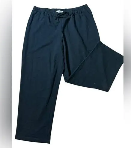 Black Track Pants with Structured Fit Size 2X