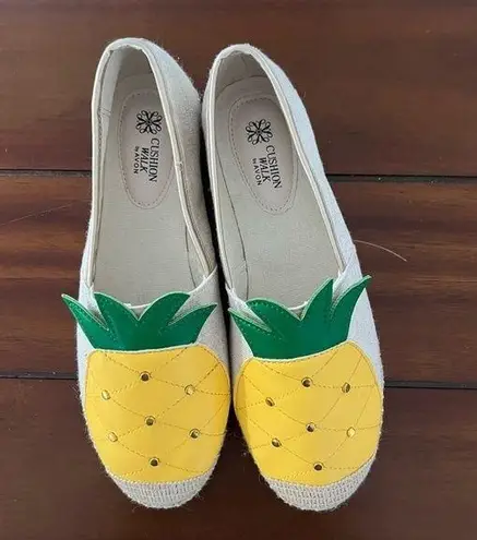 Cushion by Walk by Avon Pineapple Espadrilles Women’s Size 7 #102 Tan