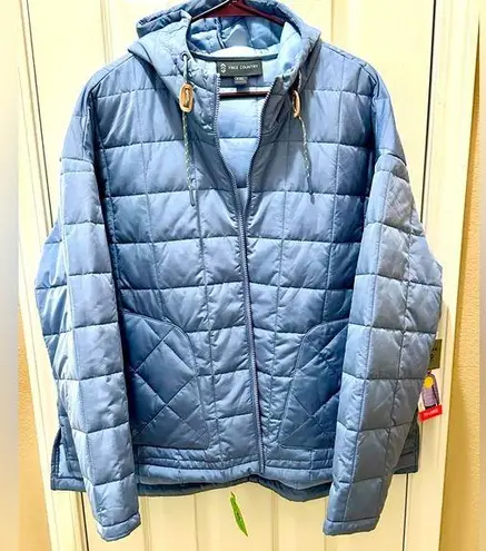 Free Country NEW❤️ puffer jacket blue 2XL hooded