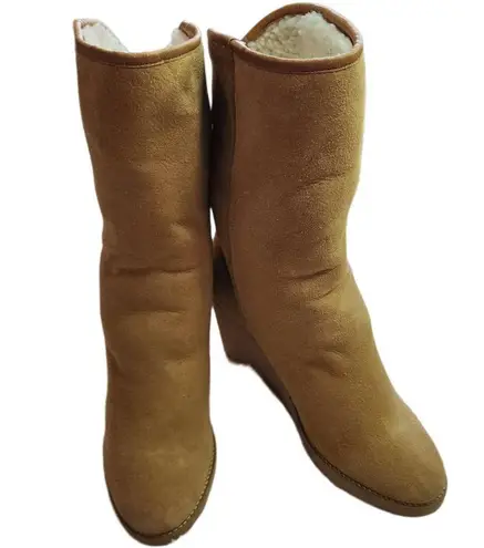 Isabel Marant Totam Shearling Wedge Boots 40