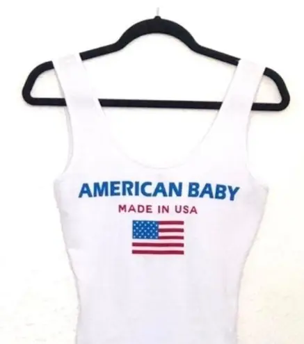 White American Baby Flag Graphic Tank Bodysuit Size XS