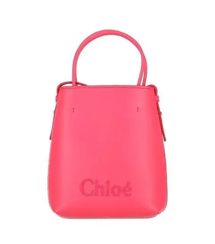 Chloé Chloe Sense Micro Tote Crossbody Bag Rosy Cherry Pink Womens Size OS