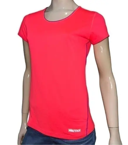 Marmot Women’s Size M Watermelon Red Purple Contrast Short Sleeve Active T-Shirt