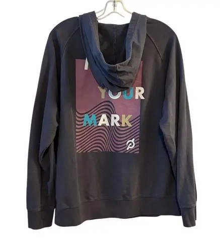 Peloton Women's Large 1/4 Zip Hoodie Multicolor Activewear Grey Purple