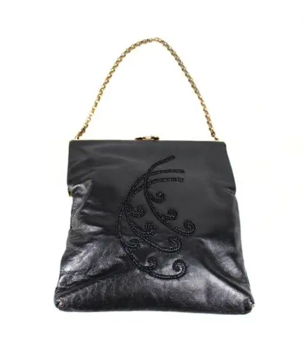 Rare Vintage Walborg Belgium Black Beaded Evening Bag Art Deco