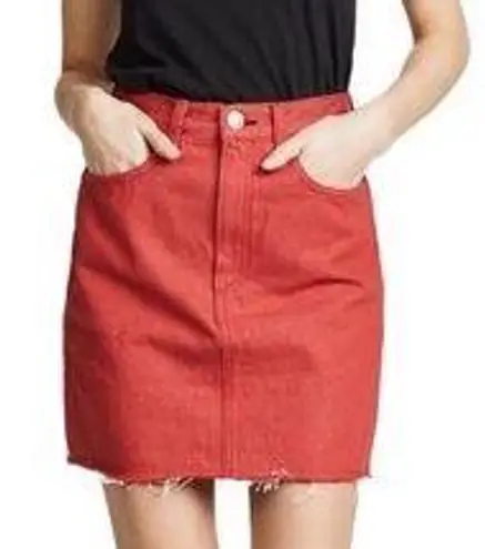 Rag and Bone Red Denim Skirt Size 32