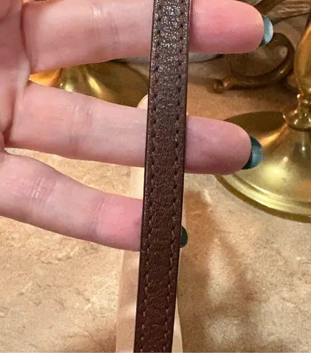 Coach  Purse Wrist Clutch Snap Wallet Blue Lined Cream & Brown Leather - Image 5