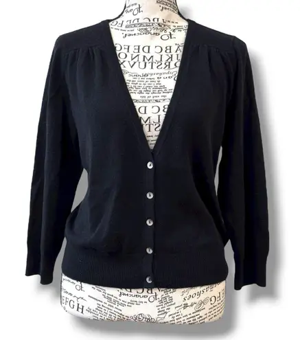 NWT Boden Size Large (12) Black 100% Cashmere Cardigan Sweater Classic Capsule