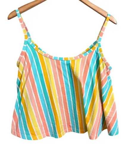 Matilda Jane Striped Swin Tank Top Women's Colorful Summer Beach Vacation Size S
