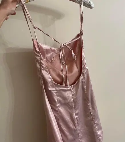 satin mini dress Pink Size XS