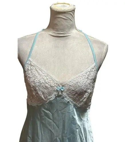 secret treasures Y2k Sheer Lace Babydoll Nightdress Adjustable Straps Bow Sateen Size M Sexy