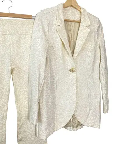 Soft Surroundings Leontine Ponte Knit Animal Print Pant Suit Set