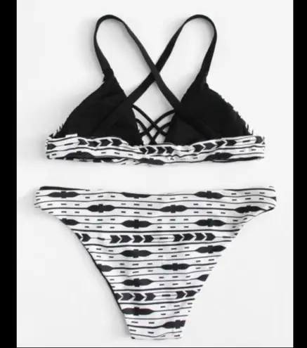 NWT black and white bathing suit