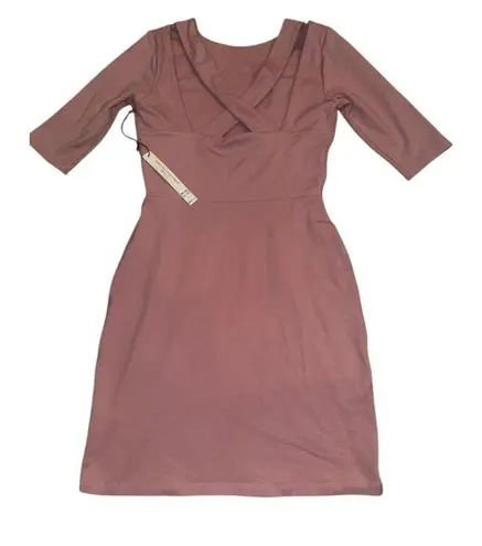 Susana Monaco Women's Mauve Long Sleeve Dress S