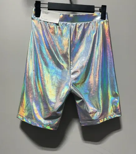 American Eagle Aerie Rainbow Reflective Highest Rise Bike Jogger Shorts Size S