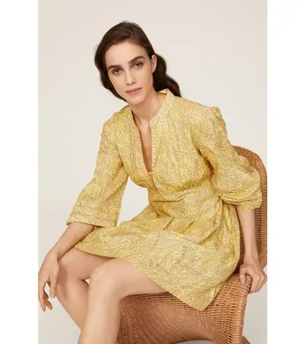 DEREK LAM 10 X RTR Yellow Floral 100% Cotton Hourglass V