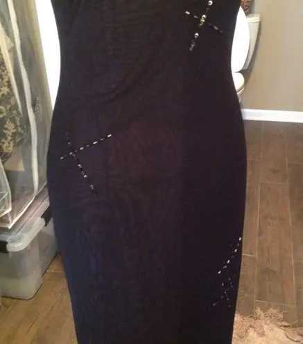 Floor Length Black/Silver Evening Gown GORGEOUS Size 4