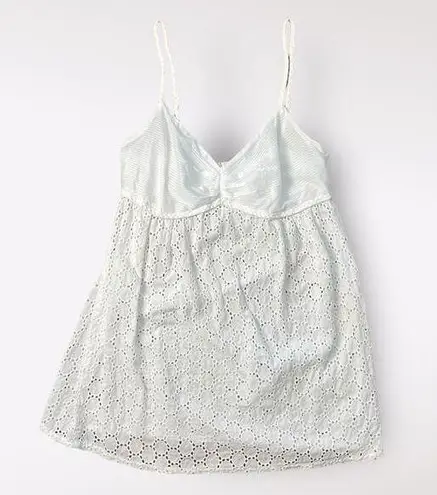 American Vintage  White Eyelet Lace Sweetheart Neck Tank Top Size S