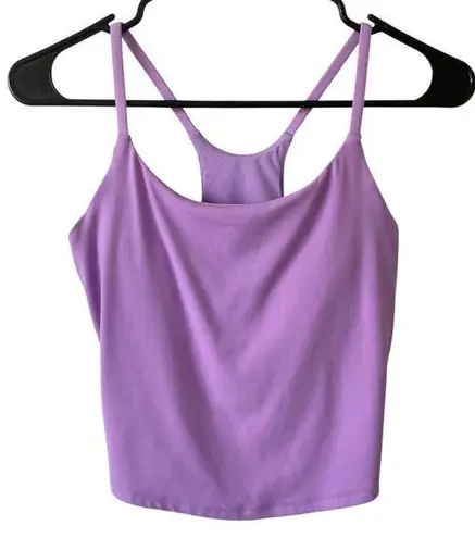 All In Motion NWOT Cropped Activewear Tank Top Purple Size XS Removable Padding