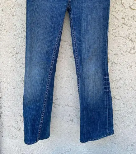 Banana Republic  Low Rise Bootcut Distressed Medium Wash Jeans Size 0