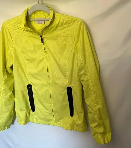 ep pro  Tour Tech Womens Jacket Size Small Golf Full Zip Neon Yellow Pockets