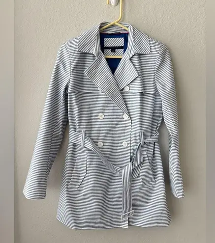 Tommy Hilfiger  striped Trench Coat Size S - Image 3