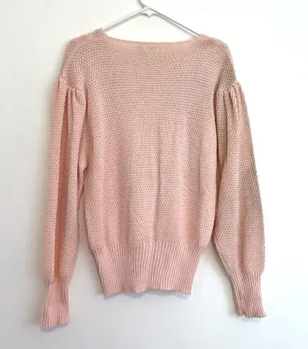 VINTAGE VTG ALBEE Light Baby Pink Pastel Embroidered Cottagecore Grandma Sweater Size L
